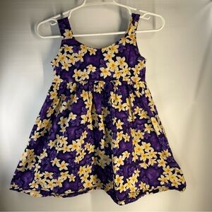 Hawaiian Handmade Purple Floral Dress